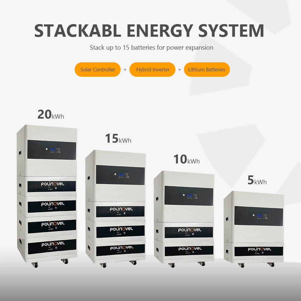 Stackable 48V 20kWh Solar Lithium Battery Home Energy Storage System